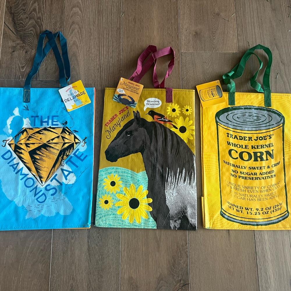 Set of 3 NWT Trader Joe’s Bags